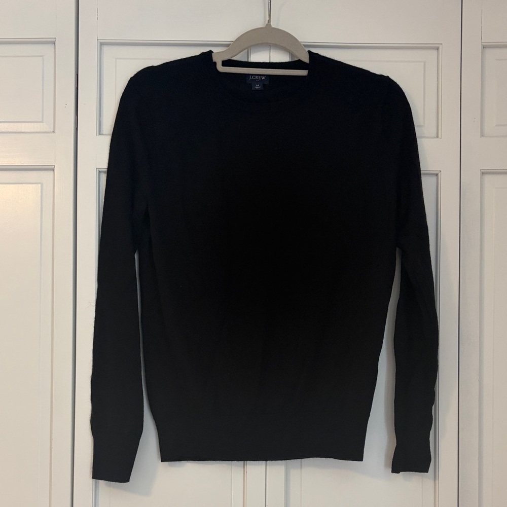 J. Crew Men’s Black Crewneck Sweater - Classic Knit